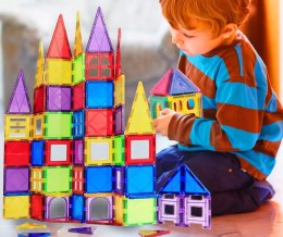 Klocki magnetyczne 3D edukacyjne konstrukcje 45el. układanka dla dzieci