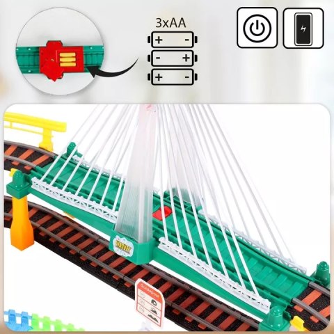 Kolejka pociąg elektryczna 192 el. tor lokomotywa wagony