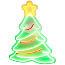 LAMPA ŚCIENNA NEON CHOINKA