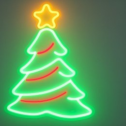 LAMPA ŚCIENNA NEON CHOINKA