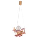 Lampa wisząca Samolot mały - naturalno-różowy