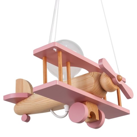Lampa wisząca Samolot mały - naturalno-różowy