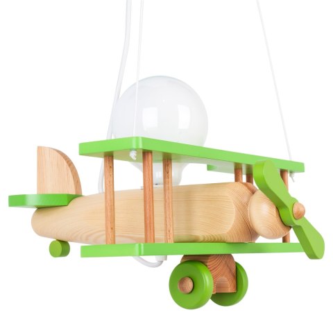 Lampa wisząca Samolot mały zielono-naturalny