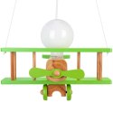 Lampa wisząca Samolot mały zielono-naturalny