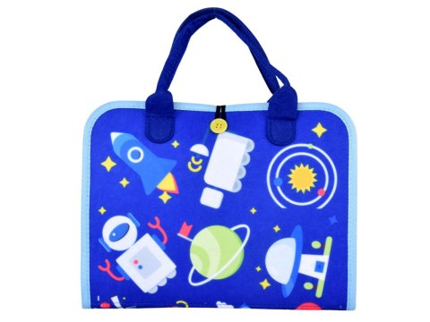 Materiałowa książeczka manipulacyjna edukacyjna + tablica markery ZA6024