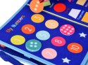 Materiałowa książeczka manipulacyjna edukacyjna + tablica markery ZA6024