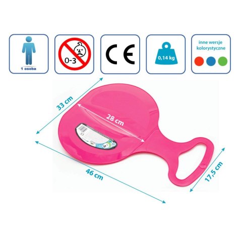 ŚLIZG JABŁUSZKO ZJAZDOWE APPLE RÓŻOWE