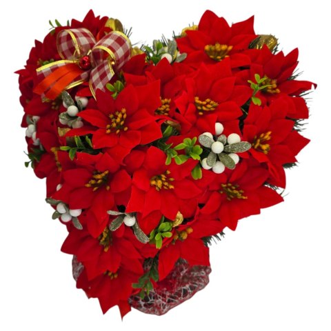 STROIK ŚWIĄTECZNY SERCE NA CMENTARZ GRÓB GWIAZDA BETLEJEMSKA