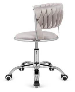 Krzesło obrotowe warkocz TRECCIA OFFICE GREY VELVET OUTLET