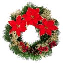 Wianek świąteczny na Boże Narodzenie stroik na drzwi stół dekoracja handmade 40cm
