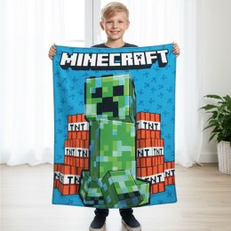 Koc polarowy 100x140 Minecraft niebieski 5535