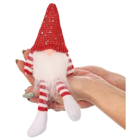 MIKOŁAJ DEKORACYJNY SIEDZĄCY CZERWONY 13+10CM