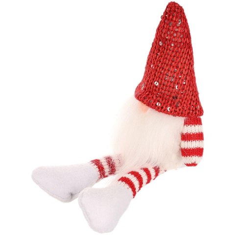 MIKOŁAJ DEKORACYJNY SIEDZĄCY CZERWONY 13+10CM