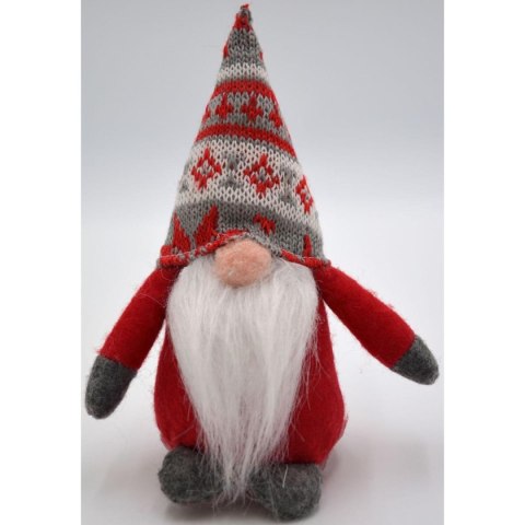 MIKOŁAJEK DEKORACYJNY Z WORKIEM NA PREZENT 15CM CZERWONY