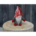 MIKOŁAJEK DEKORACYJNY Z WORKIEM NA PREZENT 15CM SZARY