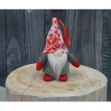 MIKOŁAJEK DEKORACYJNY Z WORKIEM NA PREZENT 15CM SZARY