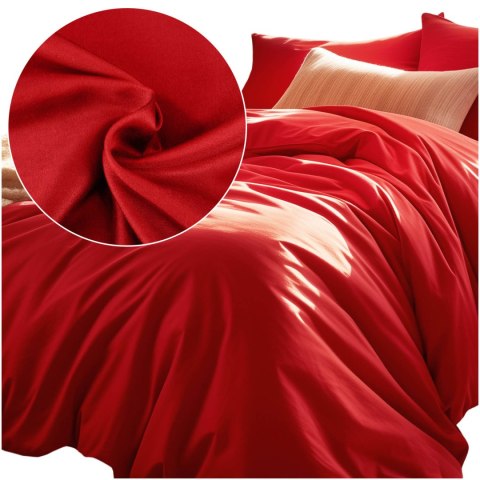 Pościel satyna bawełniana CZERWIEŃ 029/220x200