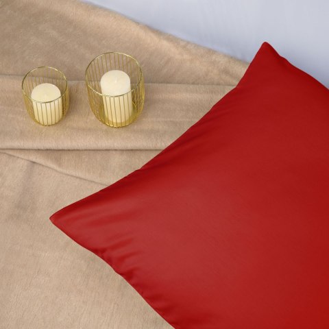 Pościel satyna bawełniana CZERWIEŃ 029/220x200