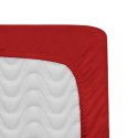 Prześcieradło satyna bawełniana z gumką czerwony 029/200x220