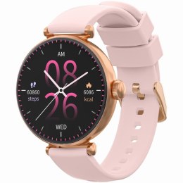 Smartwatch Gravity Różowe Złoto-srebrny Różowy 2 Paski GT26-4