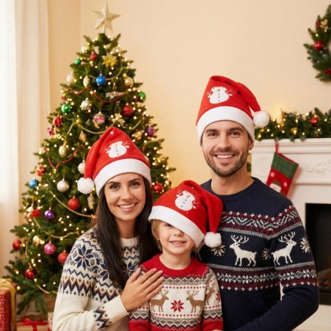 CZAPKA MIKOŁAJA POPULARNA 30X40CM - BAŁWAN