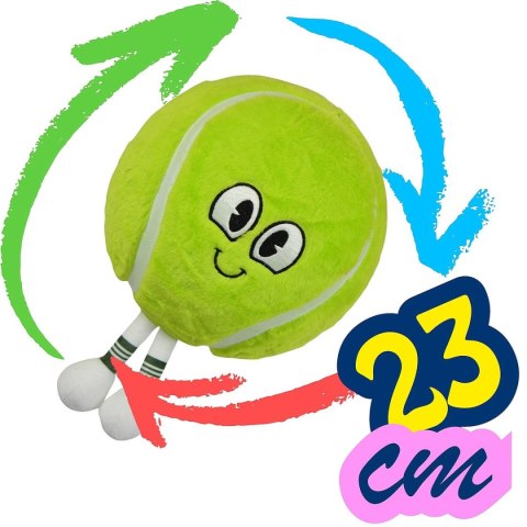 PIŁKA EMOJI 23CM Z NÓŻKAMI PIŁKA TENISOWA ZIELONA