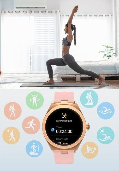 Smartwatch Gravity Różowe Złoto Różowy GT25-2