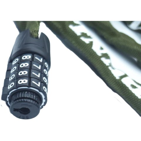 ZAPIĘCIE ROWEROWE DUNLOP ŁAŃCUCH NA SZYFR 120CM KHAKY