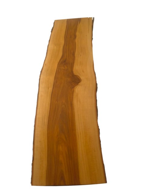 Deska z jabłoni | Deska z drewna jabłoniowego - unikatowa, olejowana, okorowana, naturalna, idealna do kuchni i serwowania