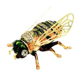 Ekskluzywne Pudełko Szkatułka na Biżuterię Zdobione Kryształkami - Pszczoła - HX542