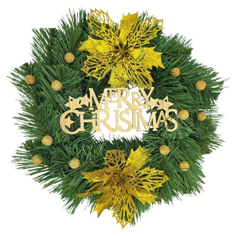 Wianek świąteczny Wesołych Świąt stroik na drzwi stół dekoracja handmade