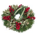 Wianek świąteczny na Boże Narodzenie stroik na drzwi stół handmade 30cm