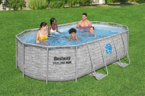 Basen stelażowy Power Steel Swim Vista z oknem 427x250x100 14x8FT BESTWAY 7w1