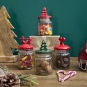 Słoik z pokrywką w kształcie lasek czerwonych