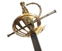 Stalowy rapier z mosiężnymi zdobieniami - Replika 96 cm - SP-C