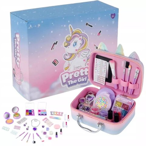 Zestaw do makijażu dla dzieci kuferek jednorożec make up biżuteria