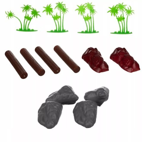 Zestaw figurek zwierząt 48 szt. farma zwierzęta dzikie safari w kuferku