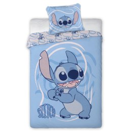 Pościel bawełna 100x135 + 40x60 Lilo i Stitch niebieski