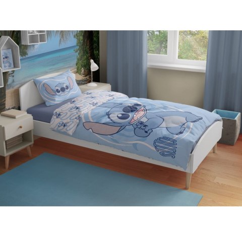 Pościel bawełna 100x135 + 40x60 Lilo i Stitch niebieski