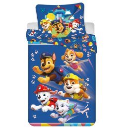Pościel bawełna 140x200+1p70x90 Psi Patrol niebieski