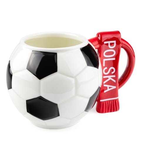 Sprintigo Kubek piłka z szalikiem - Polska - prezent dla piłkarza, kibica