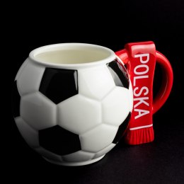Sprintigo Kubek piłka z szalikiem - Polska - prezent dla piłkarza, kibica