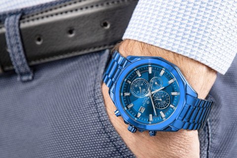 Zegarek Męski Giewont Chronograph Sapphire Niebieski GW7290-B5