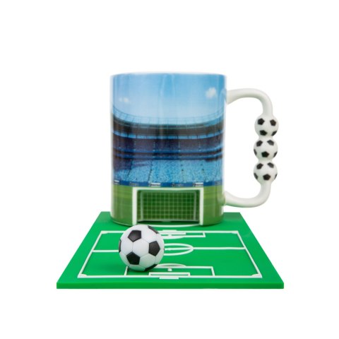 Kubek bramka Sprintigo - ceramiczny 300 ml, podkładka boisko, prezent