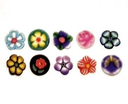 Patyczki z modeliny Kwiatki