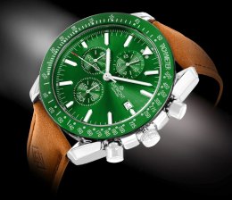 Zegarek Męski Giewont Chronograph Sapphire Brązowo Zielony GW8720-A3