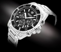 Zegarek Męski Giewont Chronograph Sapphire Srebrny GW3970-B2