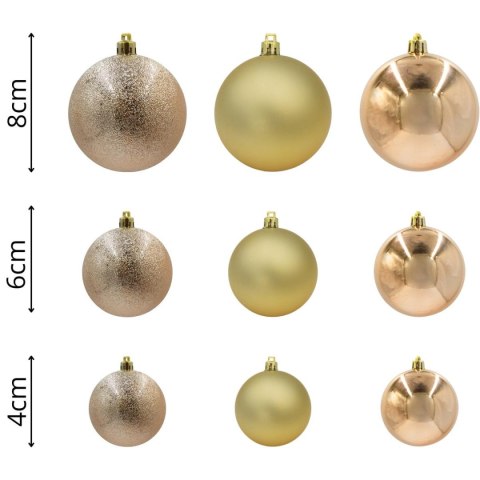 BOMBKA DEKORACYJNA PLASTIKOWA BEZPIECZNA 46SZT MICA COPPER