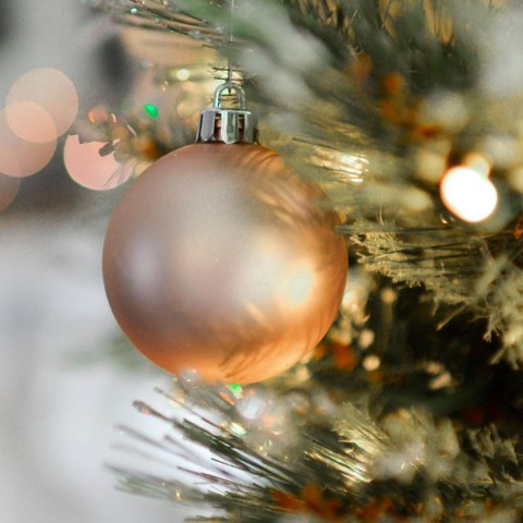 BOMBKA DEKORACYJNA PLASTIKOWA BEZPIECZNA 46SZT MICA COPPER