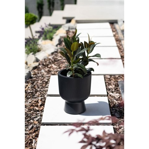 DONICZKA DO KWIATÓW MILLY NA NODZE ŚR 24CM JASNY SZARY